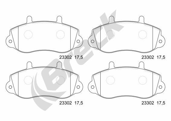 Set placute frana,frana disc 23302 00 703 00 BRECK